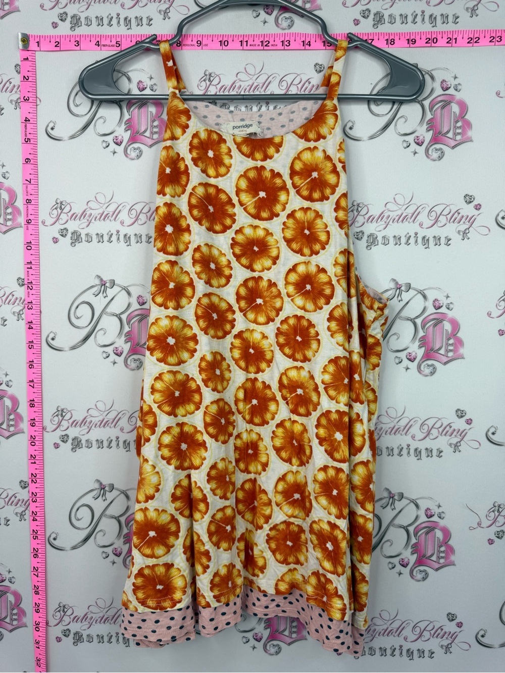 Porridge dress mini Floral Tank Dress in Golden Orange